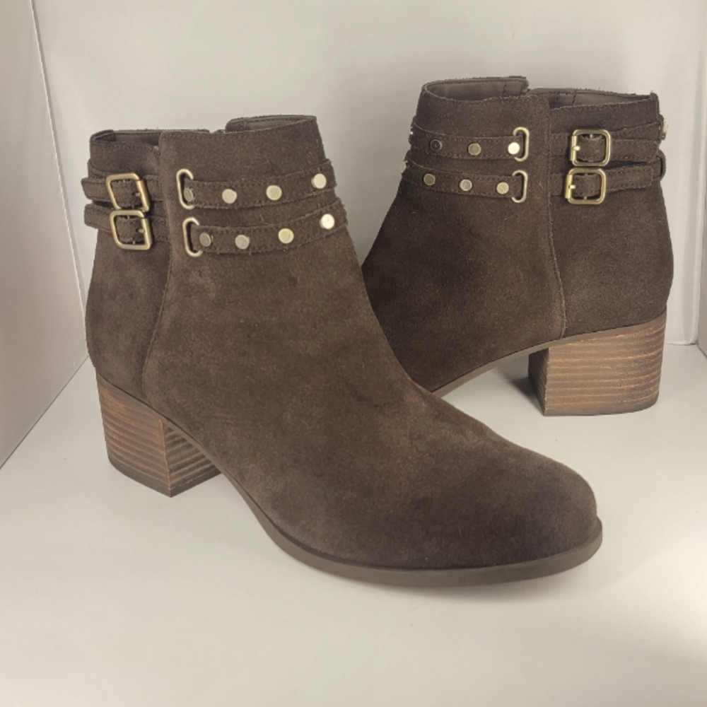 Koolaburra By UGG Gordana 1020132 Chocolate Brown Suede Studded Boots NWOB‎